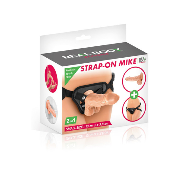 2 en 1 Gode ceinture interchangeable Mike 13 cm 